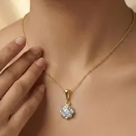 Encased Solitaire - Lab Diamond Pendant thumbnail 2