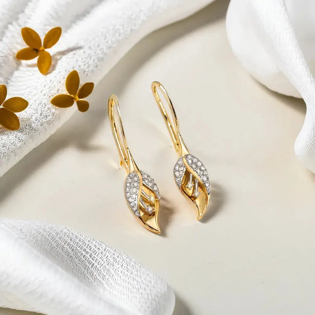 Enchanted Bud - Lab diamond Drop Earrings — image 1