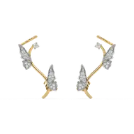 Enchanted Butterfly - Lab Diamond Cuff Earrings thumbnail 2