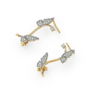 Enchanted Butterfly - Lab Diamond Cuff Earrings thumbnail 3