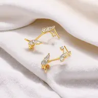 Enchanted Butterfly - Lab Diamond Cuff Earrings thumbnail 4