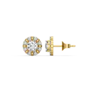 Encircled Solitaire - Pure Gold Lab Diamond Earrings thumbnail 5