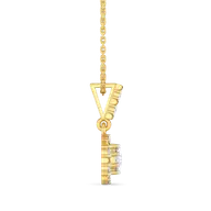 Encircled Solitaire - Pure Gold Lab Diamond Pendant thumbnail 5