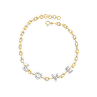 Endless Love Letter - Lab Diamond Charm Bracelet thumbnail 4