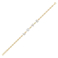 Endless Love Letter - Lab Diamond Charm Bracelet thumbnail 5