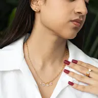 Endless Love Letter - Lab Diamond Charm Necklace thumbnail 1