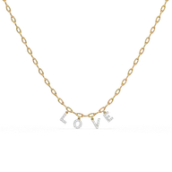 Endless Love Letter - Lab Diamond Charm Necklace thumbnail 2