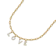 Endless Love Letter - Lab Diamond Charm Necklace thumbnail 6