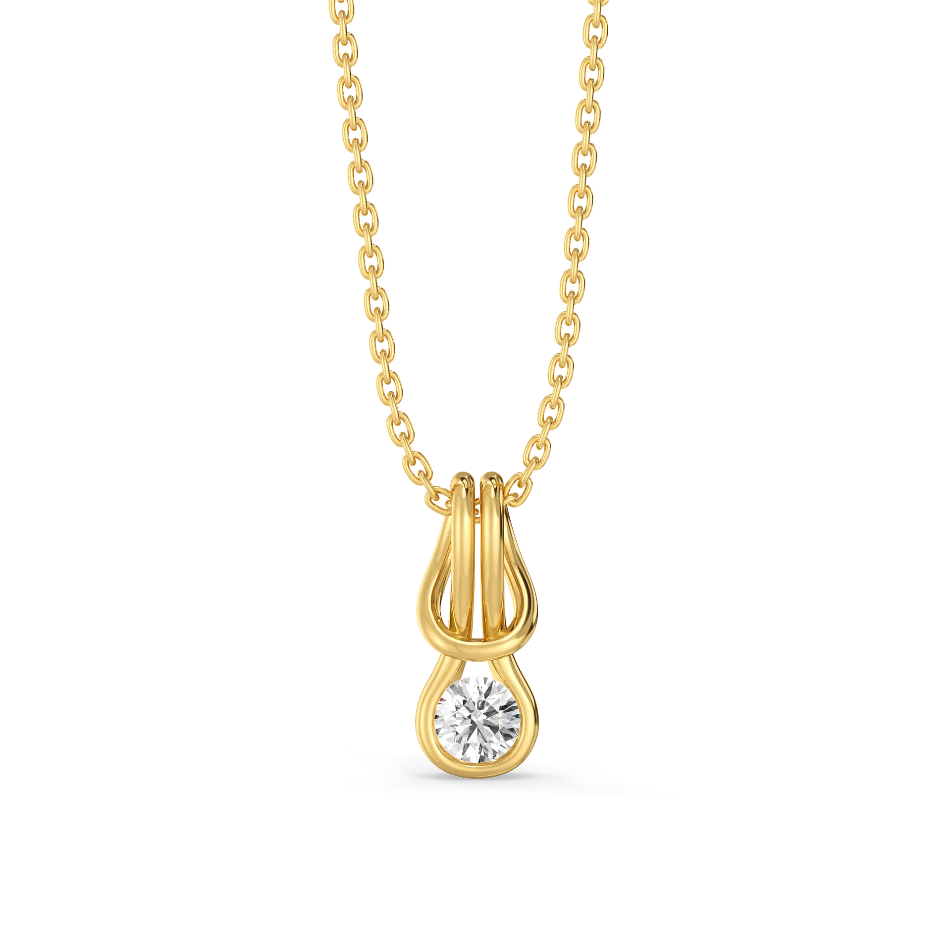 Eterna Curve - Lab Diamond Pendant — image 1