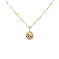 Eternal Heart Orbit - Lab Diamond Pendant Necklace thumbnail 1