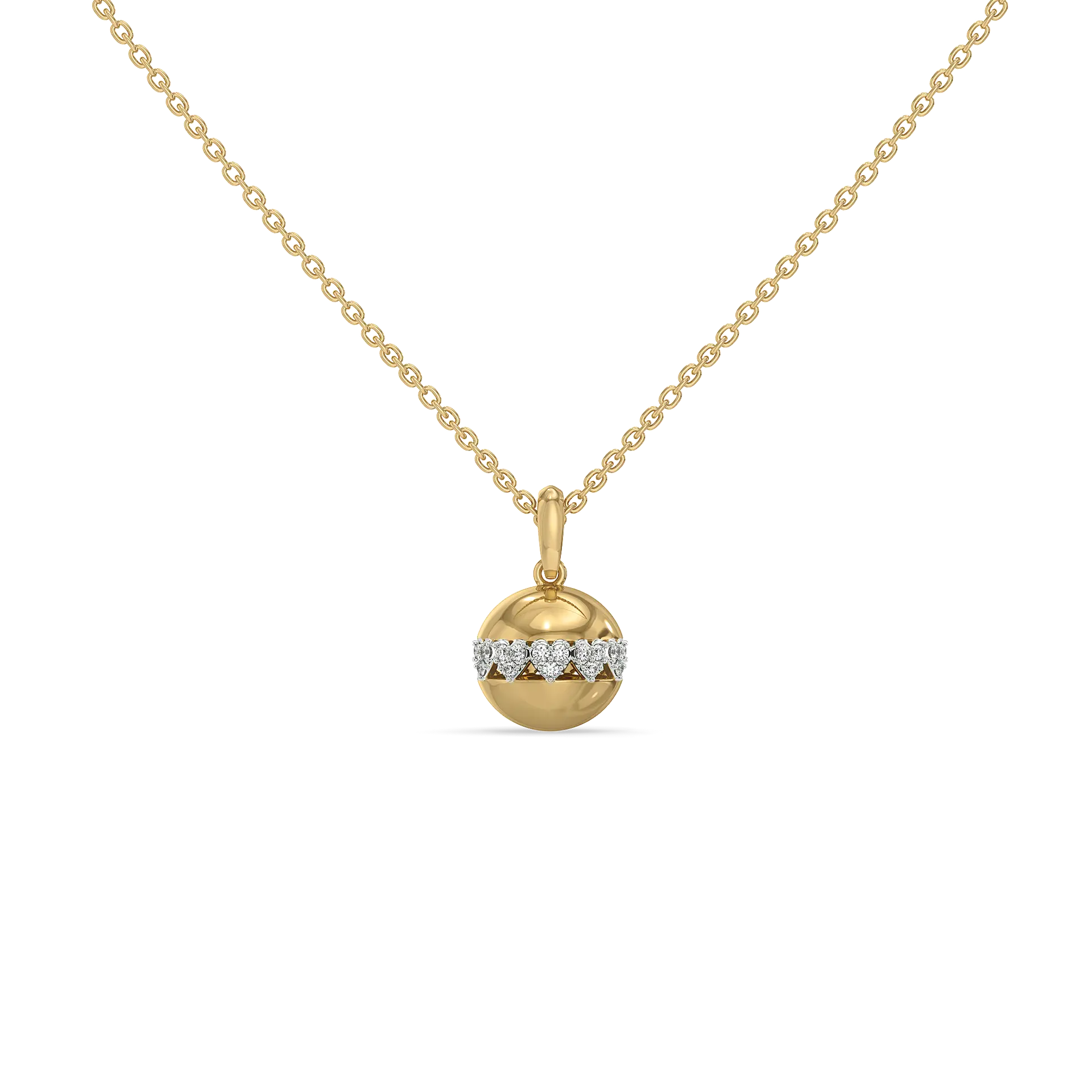Eternal Heart Orbit - Lab Diamond Pendant Necklace — image 1