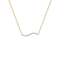 Ethereal Curve - Pure Gold Lab Diamond Necklace thumbnail 1