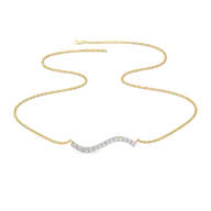Ethereal Curve - Pure Gold Lab Diamond Necklace thumbnail 2