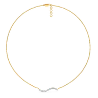 Ethereal Curve - Pure Gold Lab Diamond Necklace thumbnail 3