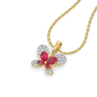 Everfly - Lab Diamond Ruby Pendant thumbnail 3