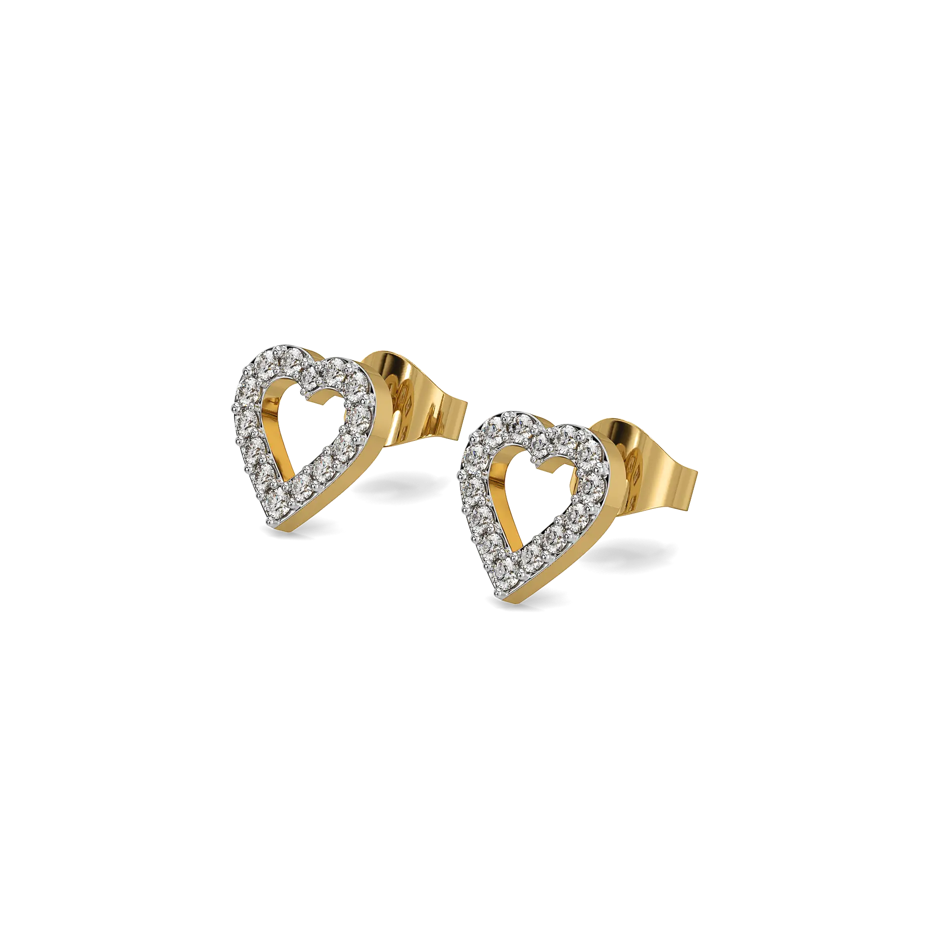 Everlasting Heart - Lab Diamond Stud Earrings — image 1
