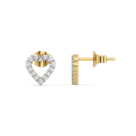Everlasting Heart - Lab Diamond Stud Earrings thumbnail 5
