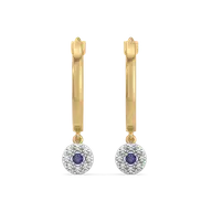 Evil Eye Huggies - Lab Diamond Earrings thumbnail 4