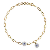 Evil Eye - Lab Diamond Charm Bracelet thumbnail 3