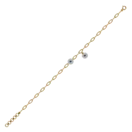 Evil Eye - Lab Diamond Charm Bracelet thumbnail 5