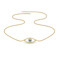 Evil Eye - Lab Diamond Necklace thumbnail 2