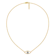 Evil Eye - Lab Diamond Necklace thumbnail 3