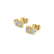 Facet Medley - Pure Gold Lab Diamond Stud Earrings thumbnail 1