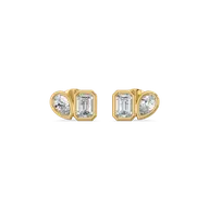 Facet Medley - Pure Gold Lab Diamond Stud Earrings thumbnail 2