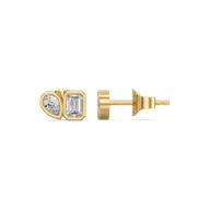 Facet Medley - Pure Gold Lab Diamond Stud Earrings thumbnail 3