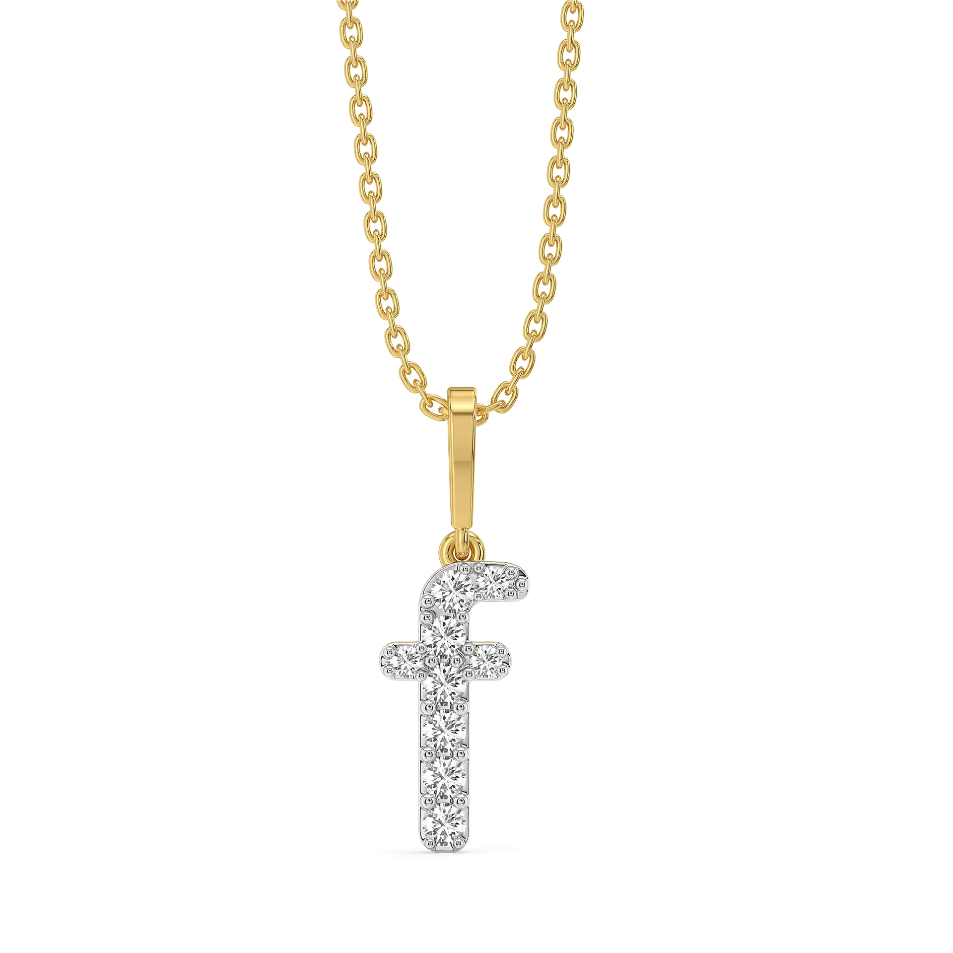 Flawless F - Lab Diamond Alphabet Pendant — image 1
