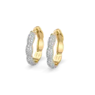 Flora Arc Huggies - Lab Diamond Earrings thumbnail 1