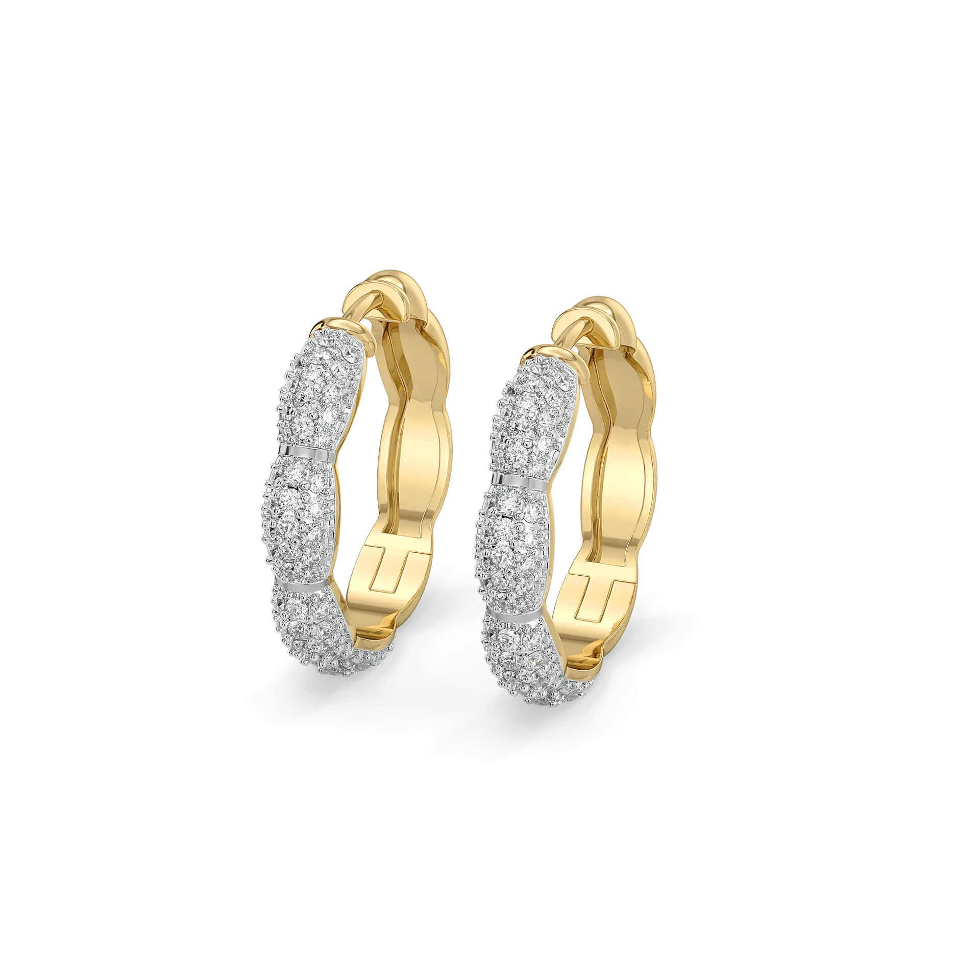 Flora Arc Huggies - Lab Diamond Earrings — image 1