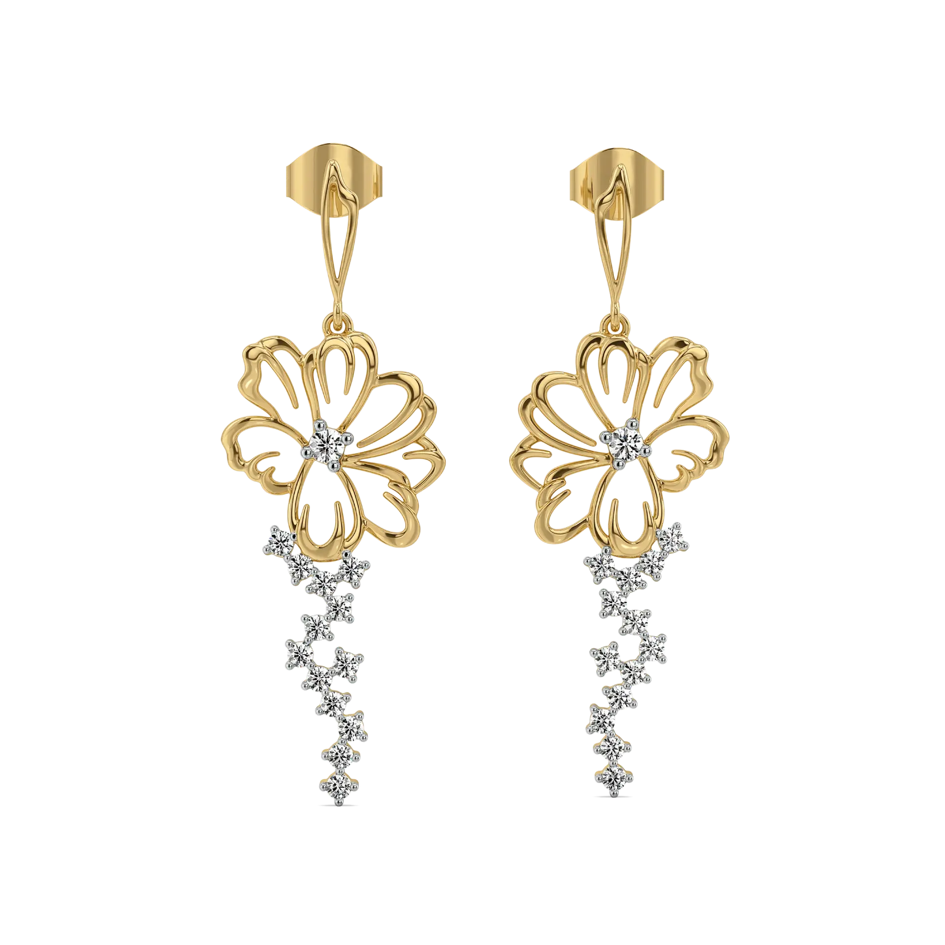 Flora Dewdrops - Lab Diamond Earrings — image 1