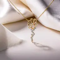 Flora Dewdrops - Lab Diamond Necklace thumbnail 3