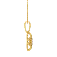 Floral Loop -Pure Gold Lab Diamond Pendant thumbnail 3