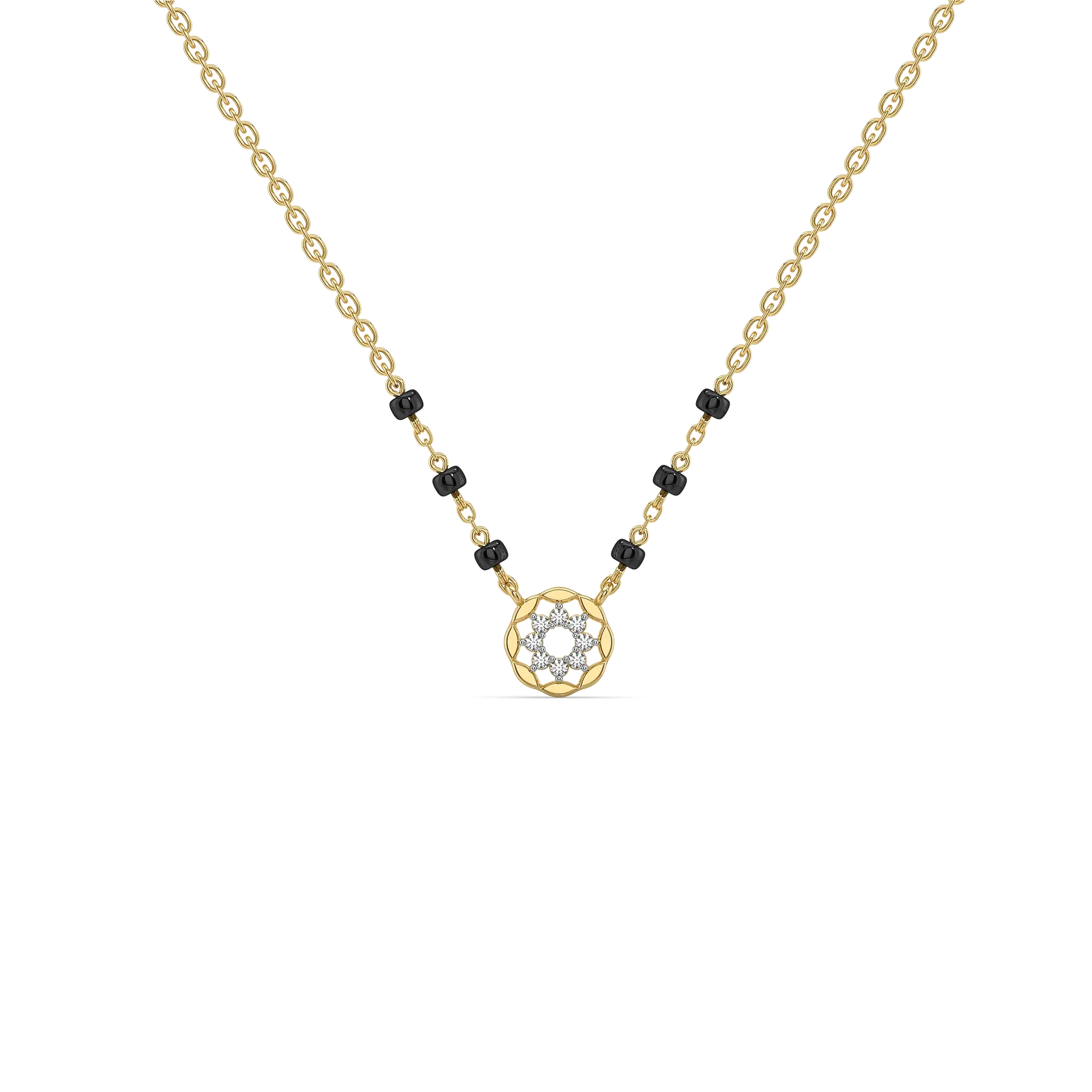 Floral Promise - Lab Diamond Mangalsutra Necklace