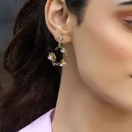 Floral Symphony - Lab Diamond Drop Earrings thumbnail 1