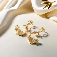 Floral Symphony - Lab Diamond Drop Earrings thumbnail 2