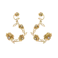 Floral Symphony - Lab Diamond Drop Earrings thumbnail 3