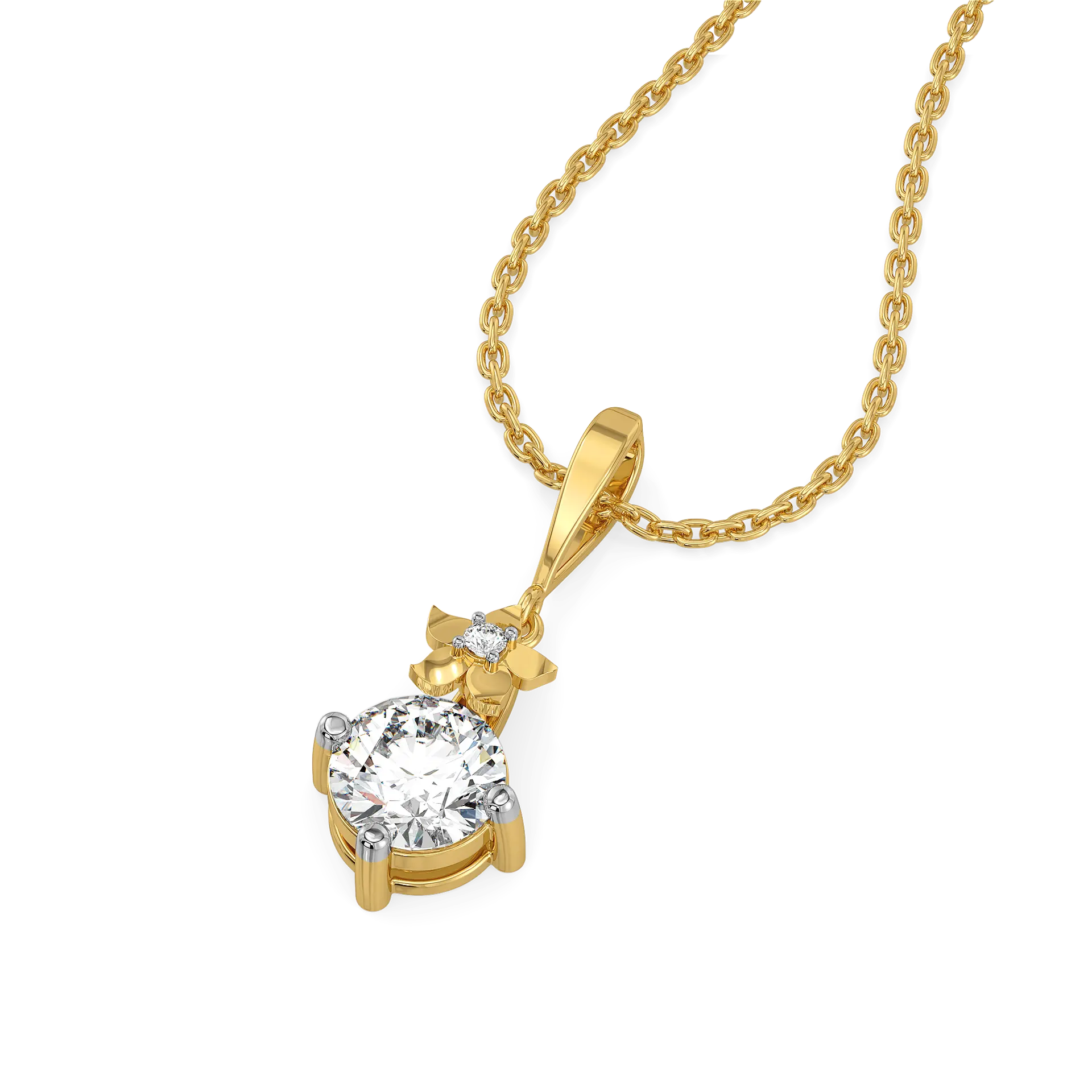 Floret Spark - Pure Gold Lab Diamond Pendant — image 1