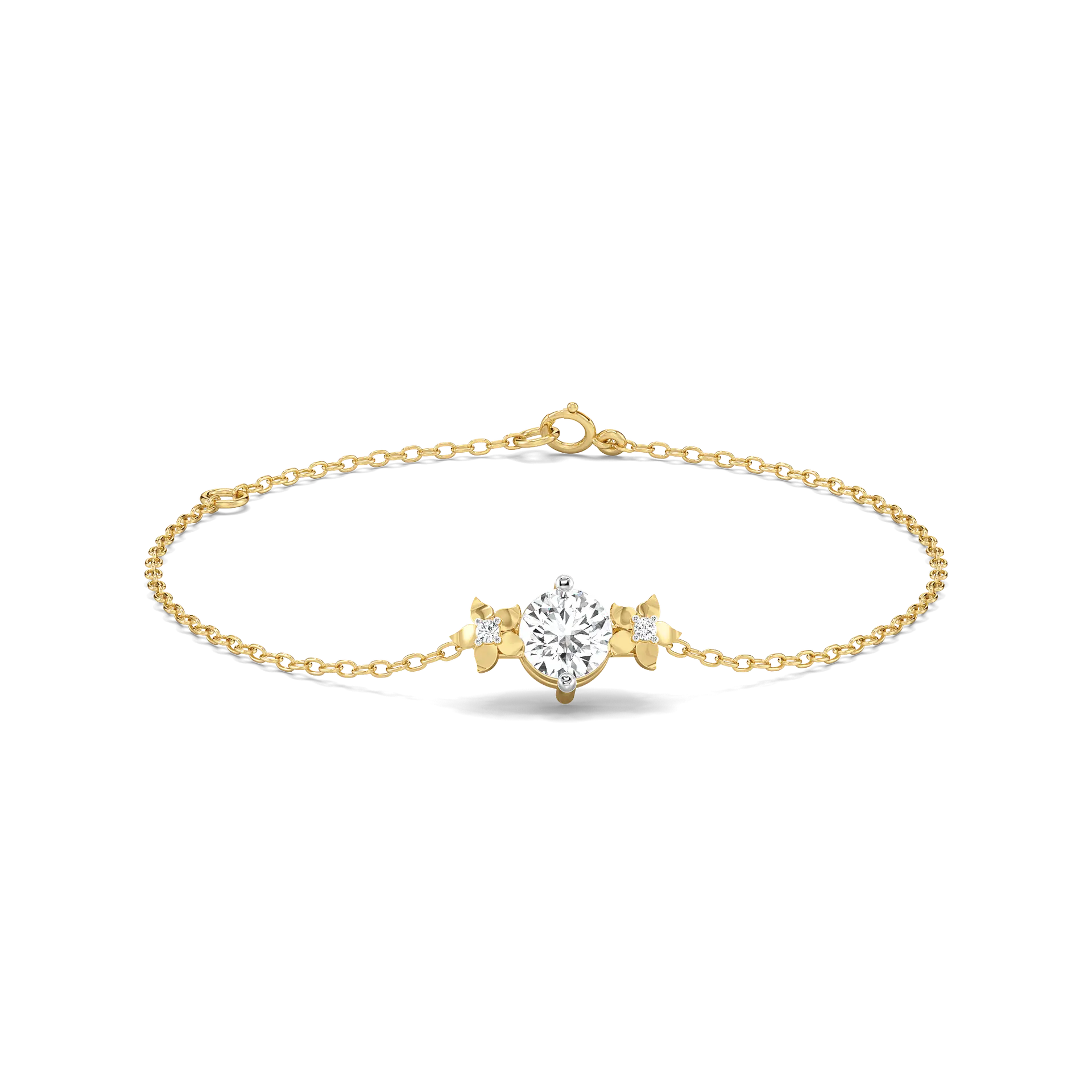Floret Spark - Pure Gold Lab Diamond Solitaire Bracelet