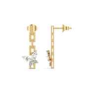 Flutter of Light - Lab Diamond Drop Earrings thumbnail 3
