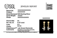 Flutter of Light - Lab Diamond Drop Earrings thumbnail 4