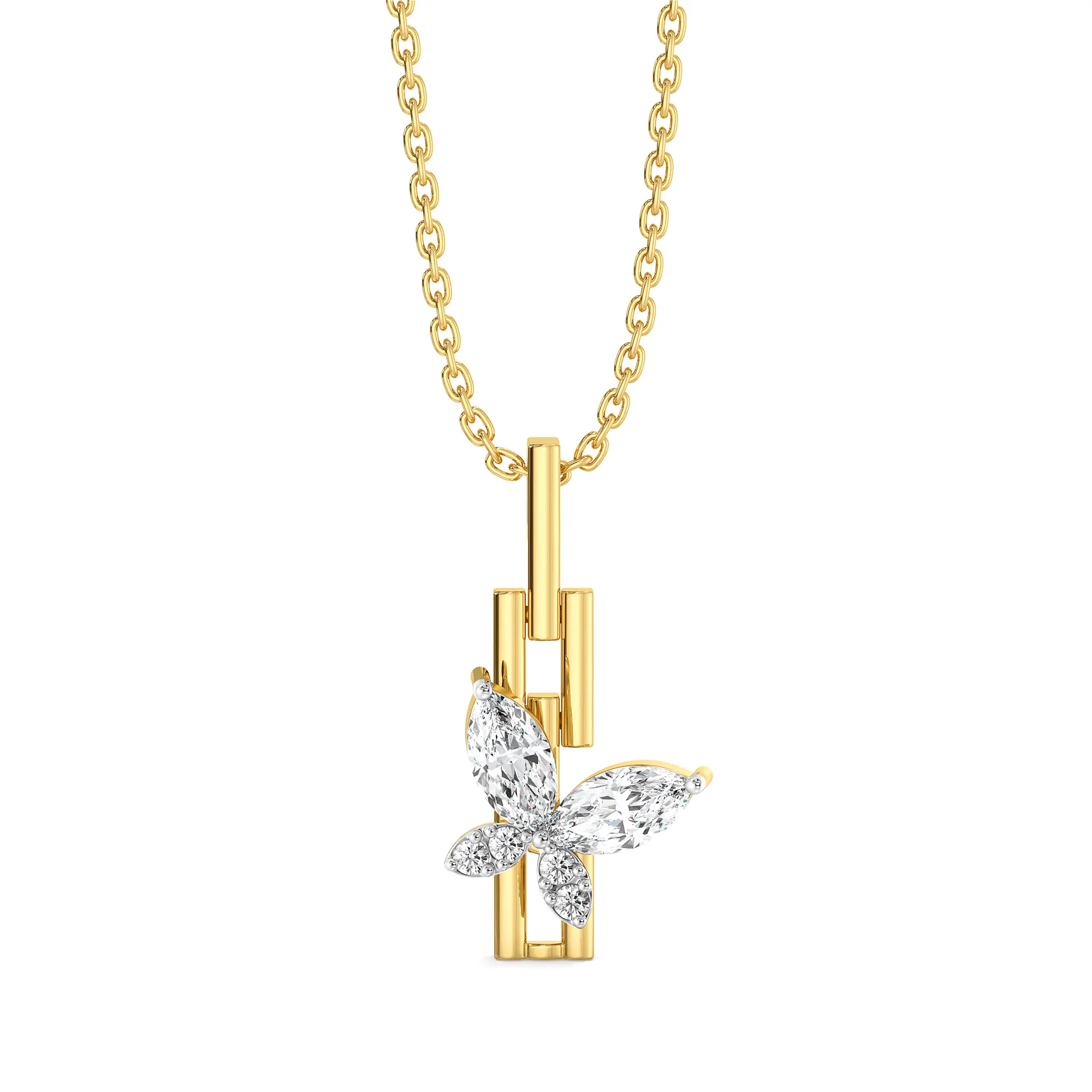 Flutter of Light - Lab Diamond Pendant — image 1