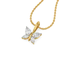 Fluttered Grace - Pure Gold Lab Diamond Pendant thumbnail 1