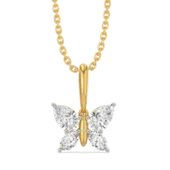 Fluttered Grace - Pure Gold Lab Diamond Pendant thumbnail 3