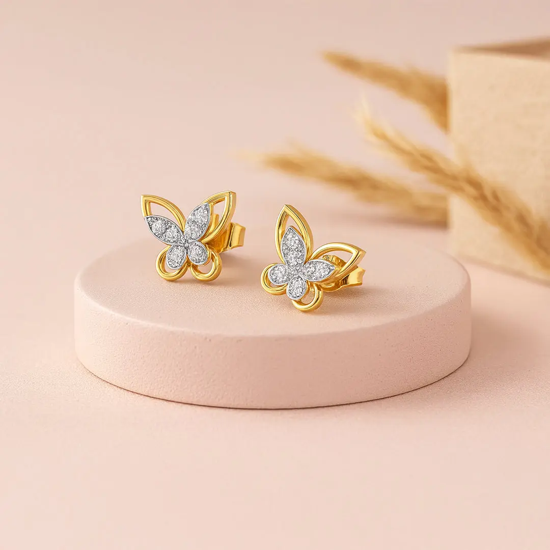 Flutterkiss Studs - Lab Diamond Earrings — image 1