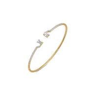 Forever Emerald - Pure Gold Lab Diamond Solitaire Bangle thumbnail 1