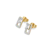 Forever Emerald - Pure Gold Lab Diamond Solitaire Earrings thumbnail 1