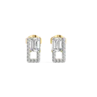 Forever Emerald - Pure Gold Lab Diamond Solitaire Earrings thumbnail 2
